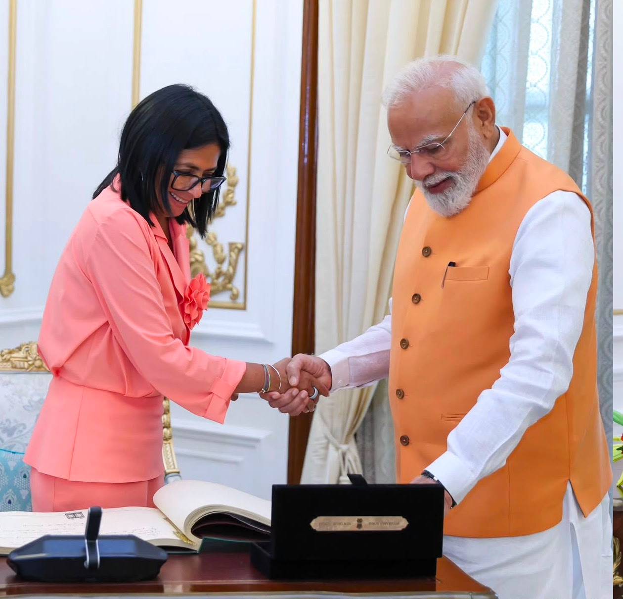 Delcy Rodríguez fortalece alianza estratégica entre Venezuela e India