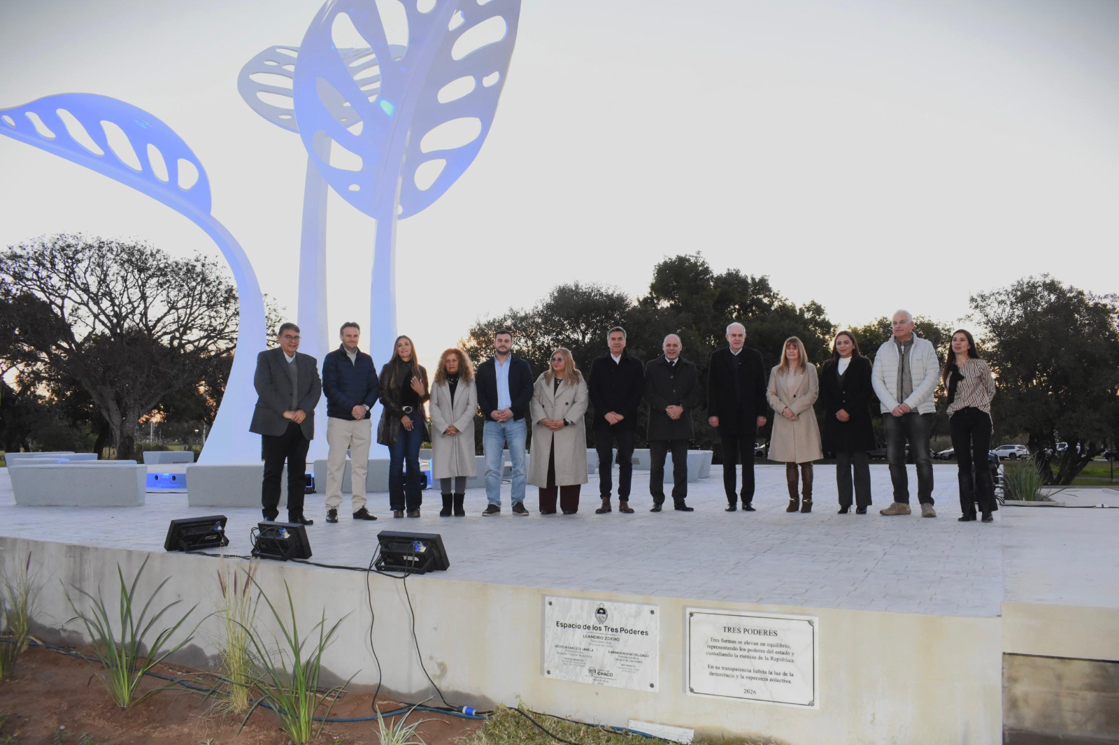 Chaco inauguró el Espacio de los Tres Poderes del Estado en el Parque de la Democracia