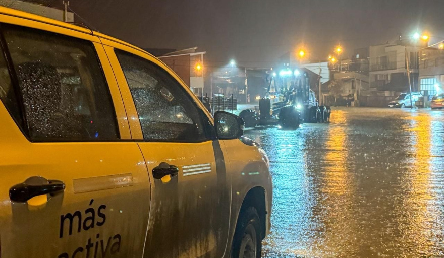 Ushuaia desplegó un operativo por lluvias intensas y atendió requerimientos vecinales